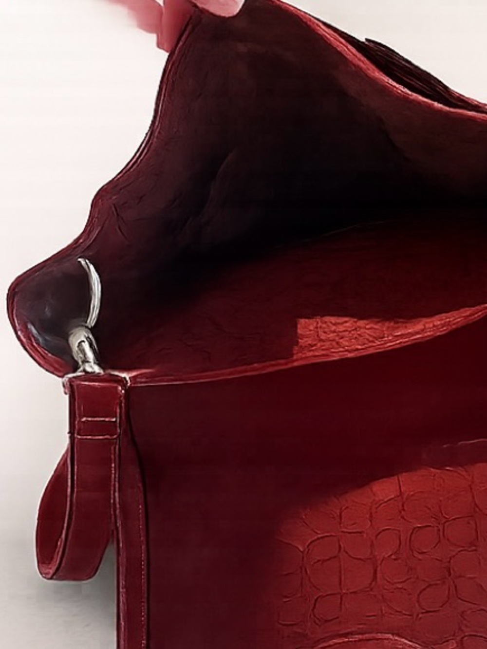 Fossil Red Leather Satchel Shoulder Bag | Genuine Leather - Picture 2 of 6